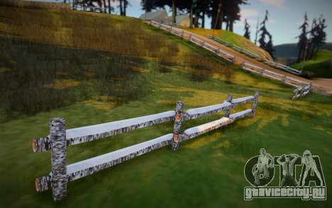 Winter Farm Fence Wood для GTA San Andreas