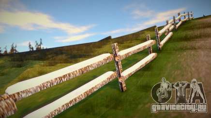 Winter Farm Fence Wood для GTA San Andreas