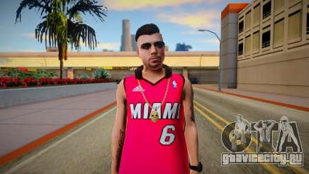 GTA Online Skin Ramdon N23 Male Miami Heat Lebro для GTA San Andreas