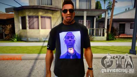 Travis Scott Black T-Shirt для GTA San Andreas