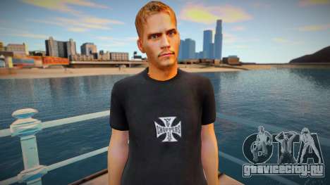 Paul Walker black shirt для GTA San Andreas