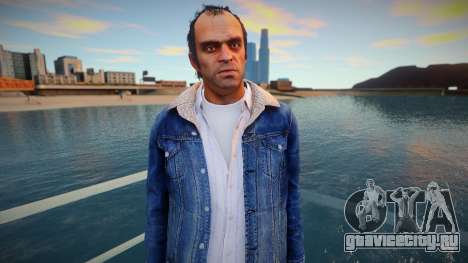 Trevor with blue jeans jacket from GTA 5 для GTA San Andreas