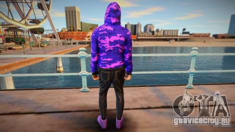 Purple sweatshirt ped from GTA Online для GTA San Andreas