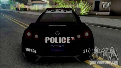 Nissan GT-R Black Edition Police для GTA San Andreas