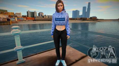 Samantha Samsung Assistant Virtual - Hoodie v1 для GTA San Andreas