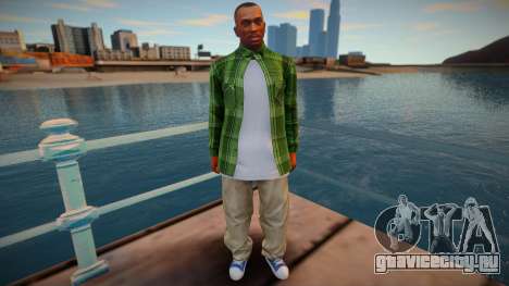 CJ as Grove Family Outfit v2 для GTA San Andreas