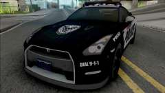 Nissan GT-R Black Edition Police для GTA San Andreas