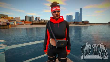 GTA Online Skin Ramdon Female Samira Big Afro 3 для GTA San Andreas