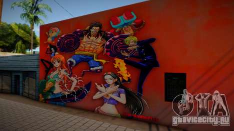 Mural One Piece для GTA San Andreas