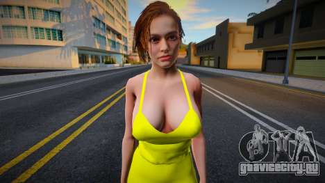 Jill Valentine Yellow Dress для GTA San Andreas