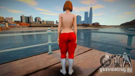 KOF Soldier Girl - RED Brown hair Topless 1 для GTA San Andreas