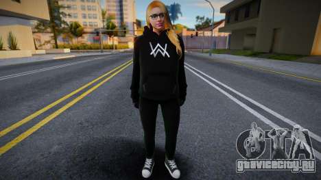 GTA Online Female Outher Style Alan Walker 1 для GTA San Andreas