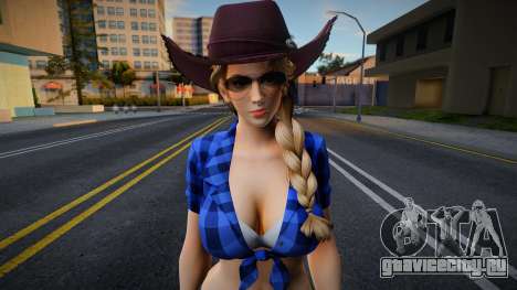 DOA Sarah Brayan Vegas Cow Girl Outfit Country 2 для GTA San Andreas