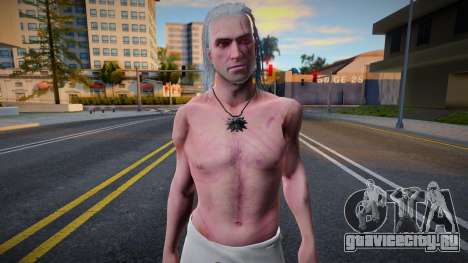Geralt Half Nude Clothing (Witcher 3) для GTA San Andreas