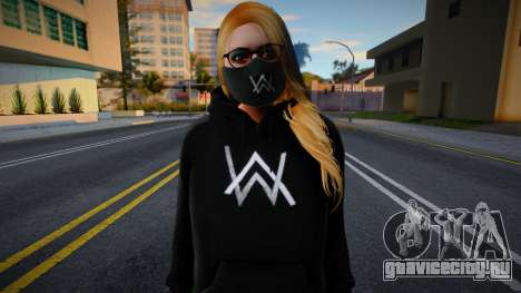 GTA Online Female Outher Style Alan Walker 2 для GTA San Andreas