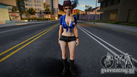DOA Sarah Brayan Vegas Cow Girl Outfit Country 2 для GTA San Andreas