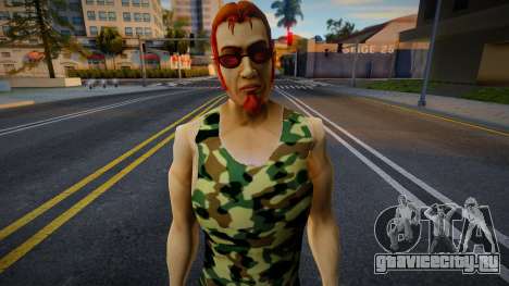 Postal Dude в камуфляжной майке 1 для GTA San Andreas