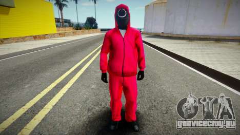 Squid Game Guard Outfit For CJ 3 для GTA San Andreas