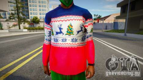Новогодний свитер с оленями для GTA San Andreas