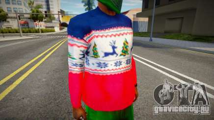 Новогодний свитер с оленями для GTA San Andreas