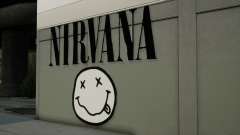 Nirvana Logo across street from Kurt Cobain для GTA San Andreas Definitive Edition