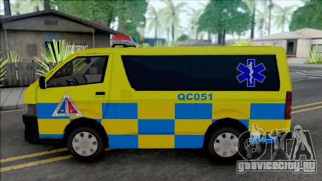 Toyota Hiace Quezon City Ambulance для GTA San Andreas