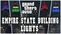 Empire State Building lights White-Blue для GTA 4