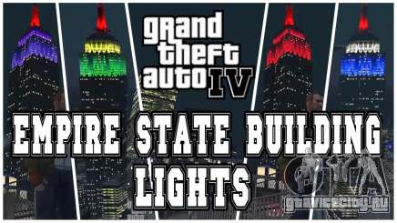 Empire State Building lights Yellow-Green для GTA 4