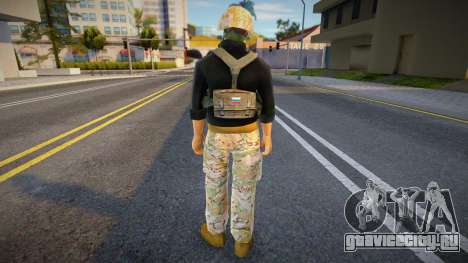 Военный в каске и обмундировании для GTA San Andreas