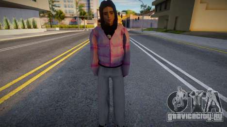 Симпатичная девушка в розовой куртке для GTA San Andreas