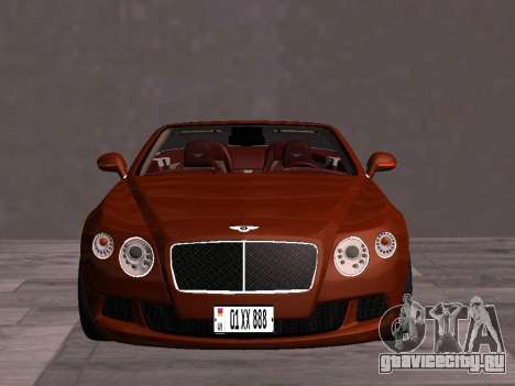 Bentley Continental GT 2014 AM Plates для GTA San Andreas