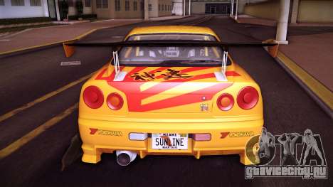 Nissan Skyline GT-R V-Spec R34 02 (Painjob) для GTA Vice City