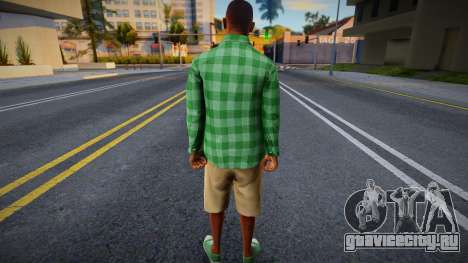 GTA V CJ HD Groove Steet Clothes для GTA San Andreas