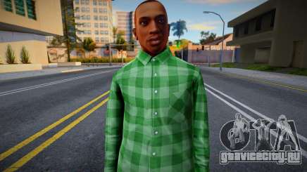 GTA V CJ HD Groove Steet Clothes для GTA San Andreas