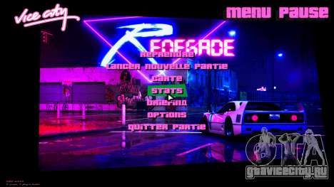 Retrowave Renegade Menu для GTA Vice City