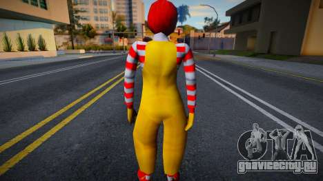 American Ronald McDonald Skin mod для GTA San Andreas