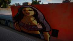 San Andreas Artwork Girl Mural v1 для GTA San Andreas