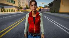 Зои в красно-серой одежде из Left 4 Dead для GTA San Andreas