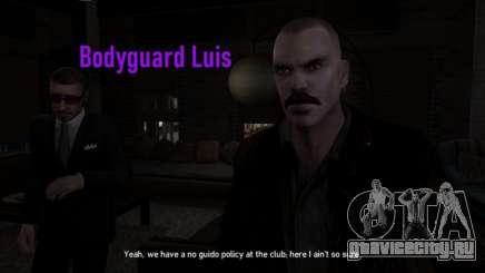 Bodyguard Luis для GTA 4