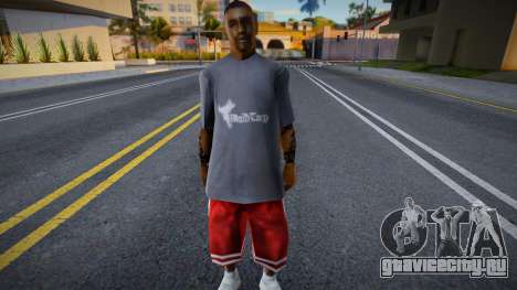 Афроамериканец в серой футболке для GTA San Andreas
