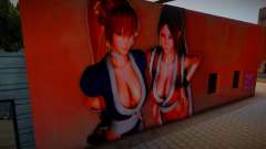 Dead or Alive Mai Shiranui vs Kasumi Mural для GTA San Andreas
