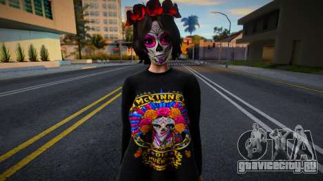 Sugar Skull Girl Mexican Dia De Los Muertos для GTA San Andreas