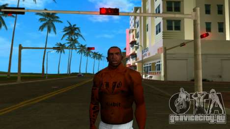 Карл с голым торсом и татуировками для GTA Vice City