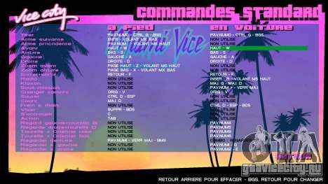 Miami Vice 1 HD Menu для GTA Vice City