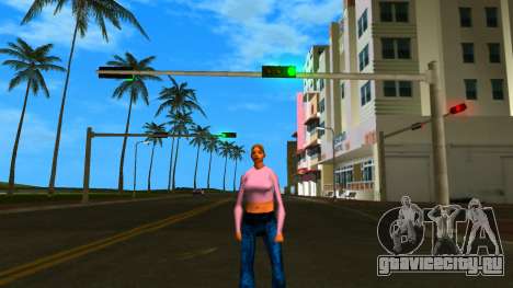 White Girl With Pink Shirt для GTA Vice City
