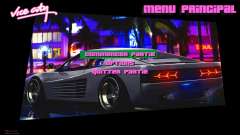 Miami Vice HD Menu для GTA Vice City