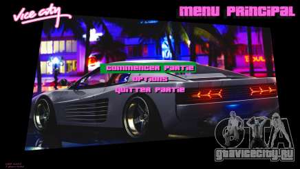 Miami Vice HD Menu для GTA Vice City