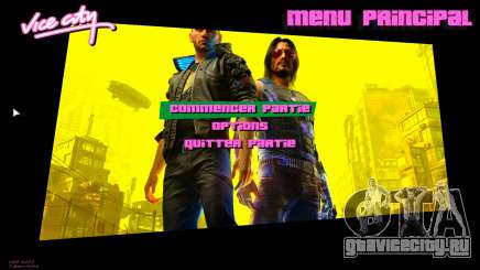 Cyberpunk 2077 art menu для GTA Vice City