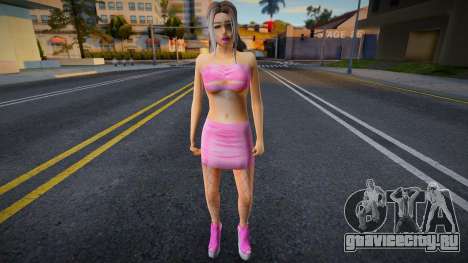 Блондинка в розовом наряде для GTA San Andreas