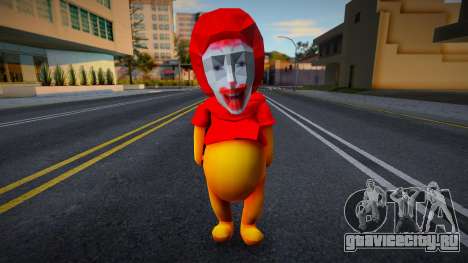 Ronald The Pooh Skin Headswap Mod для GTA San Andreas
